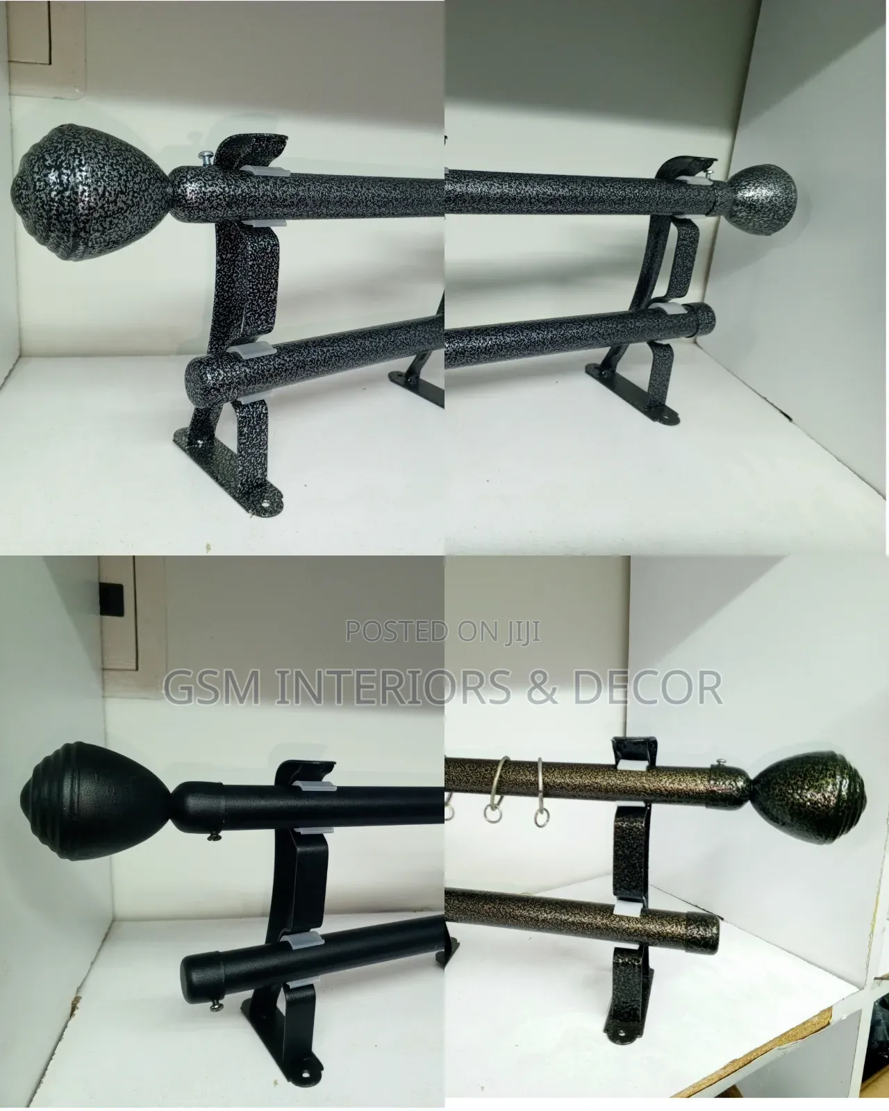 Jua Kali Curtain Rods Multicolour, Powdered and Non Extendable