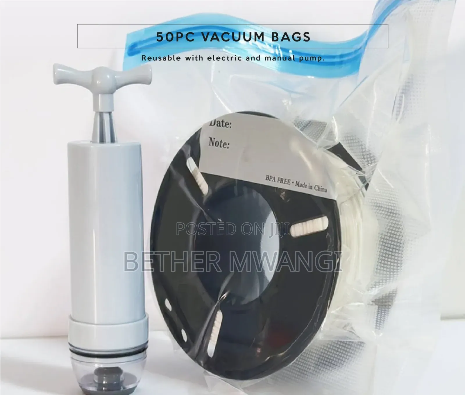 Premium 50pc Vacuum Storage Bag Kit With Electric Pump in Kenya