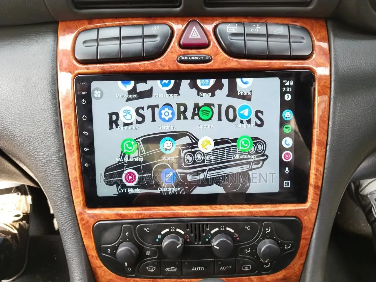 Mercedes Benz C-Class W203 &W209 Infotainment Upgrade Android Receiver