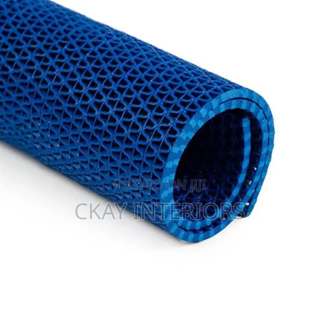Grey and Blue PVC Practical Flooring Protection for Busy Homes
