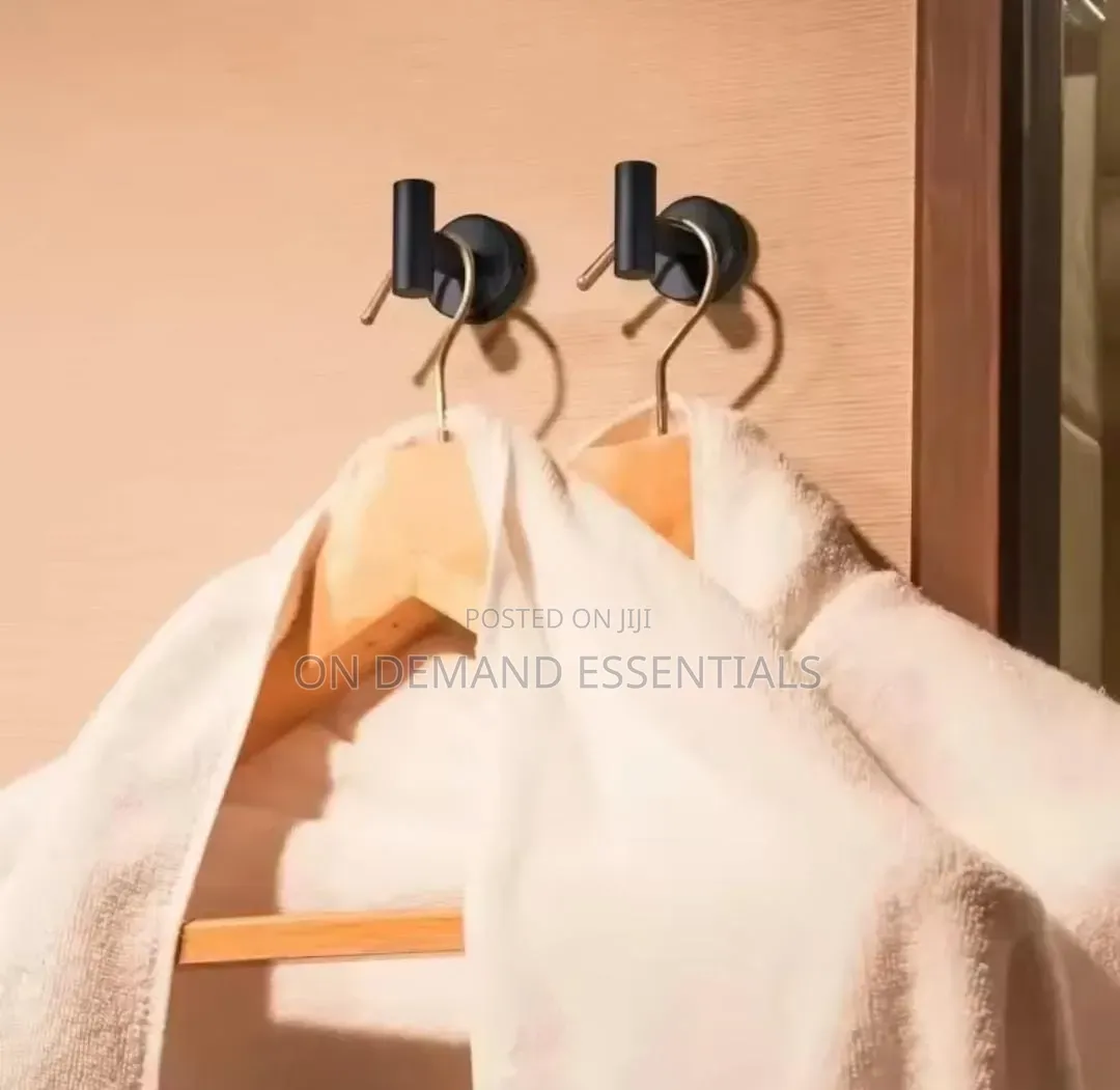 Stainless Steel Punch Free Hanging Hooks. 2pc