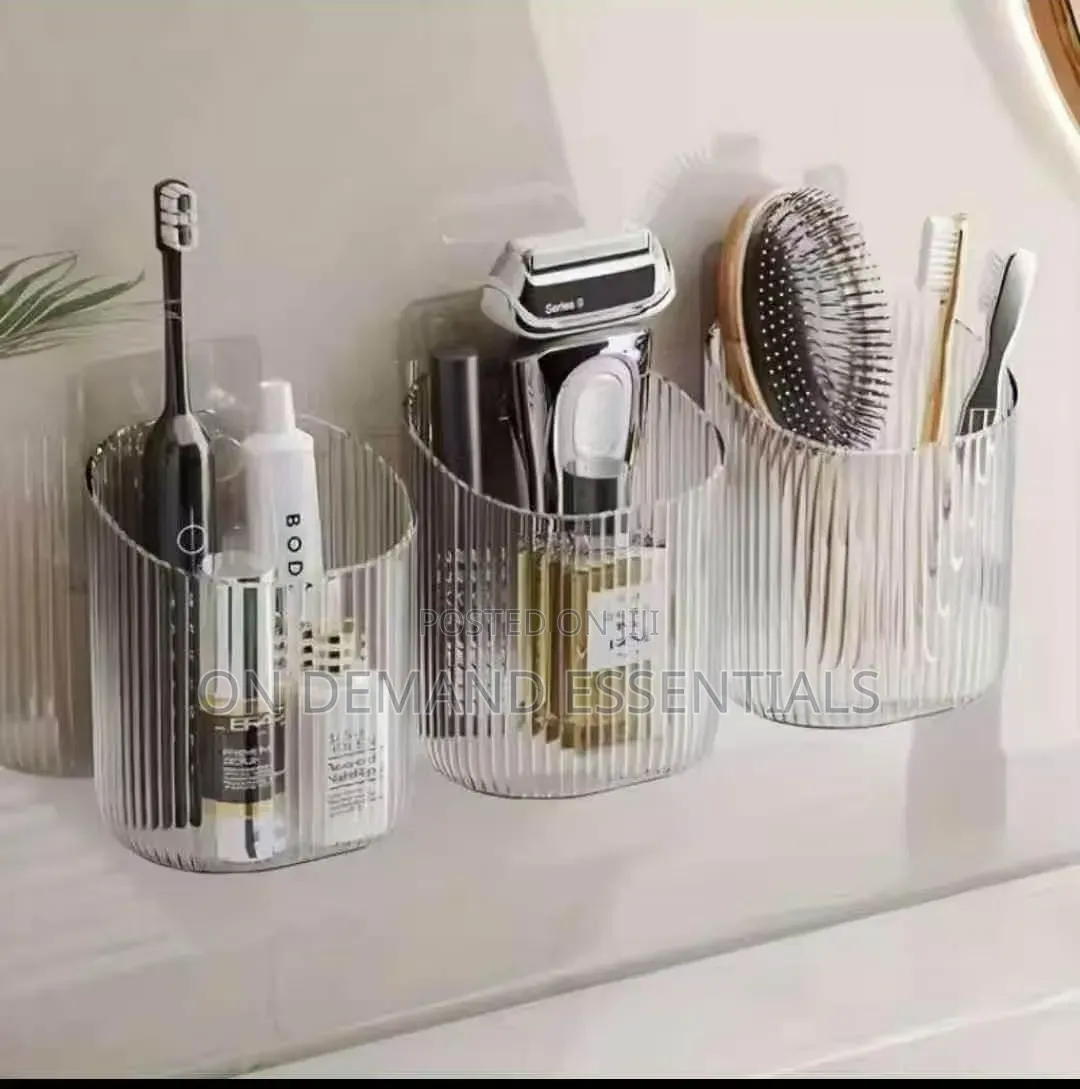 Acrylic Toothbrush/Paste Holder Sticks by Adhesive