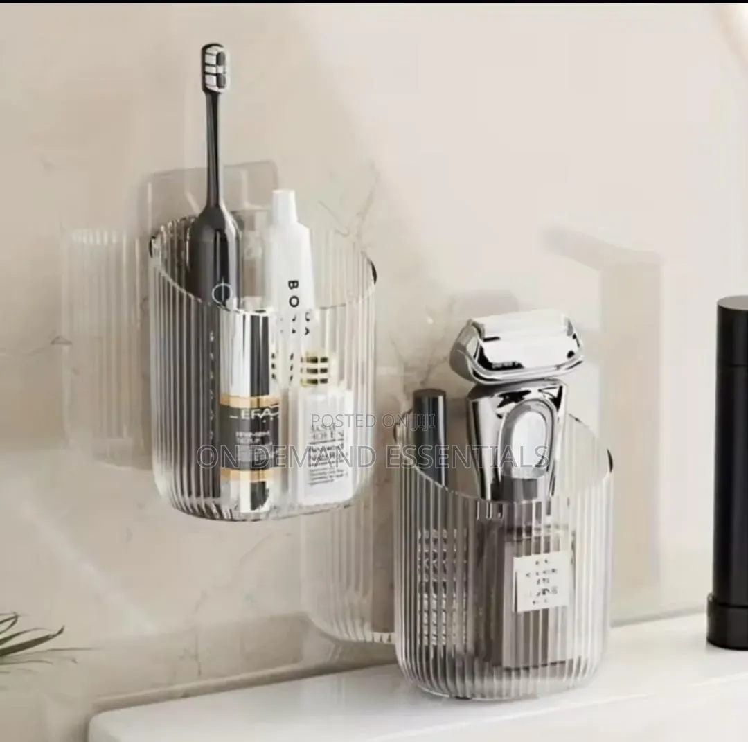 Acrylic Toothbrush/Paste Holder Sticks by Adhesive