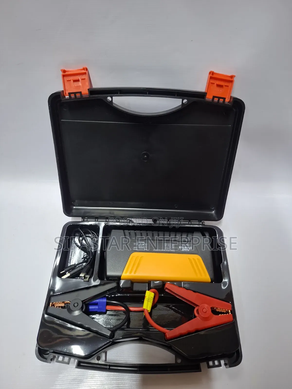 Car Jump Starter Powerbank 12V Emergency Booster With Jumper Cables.