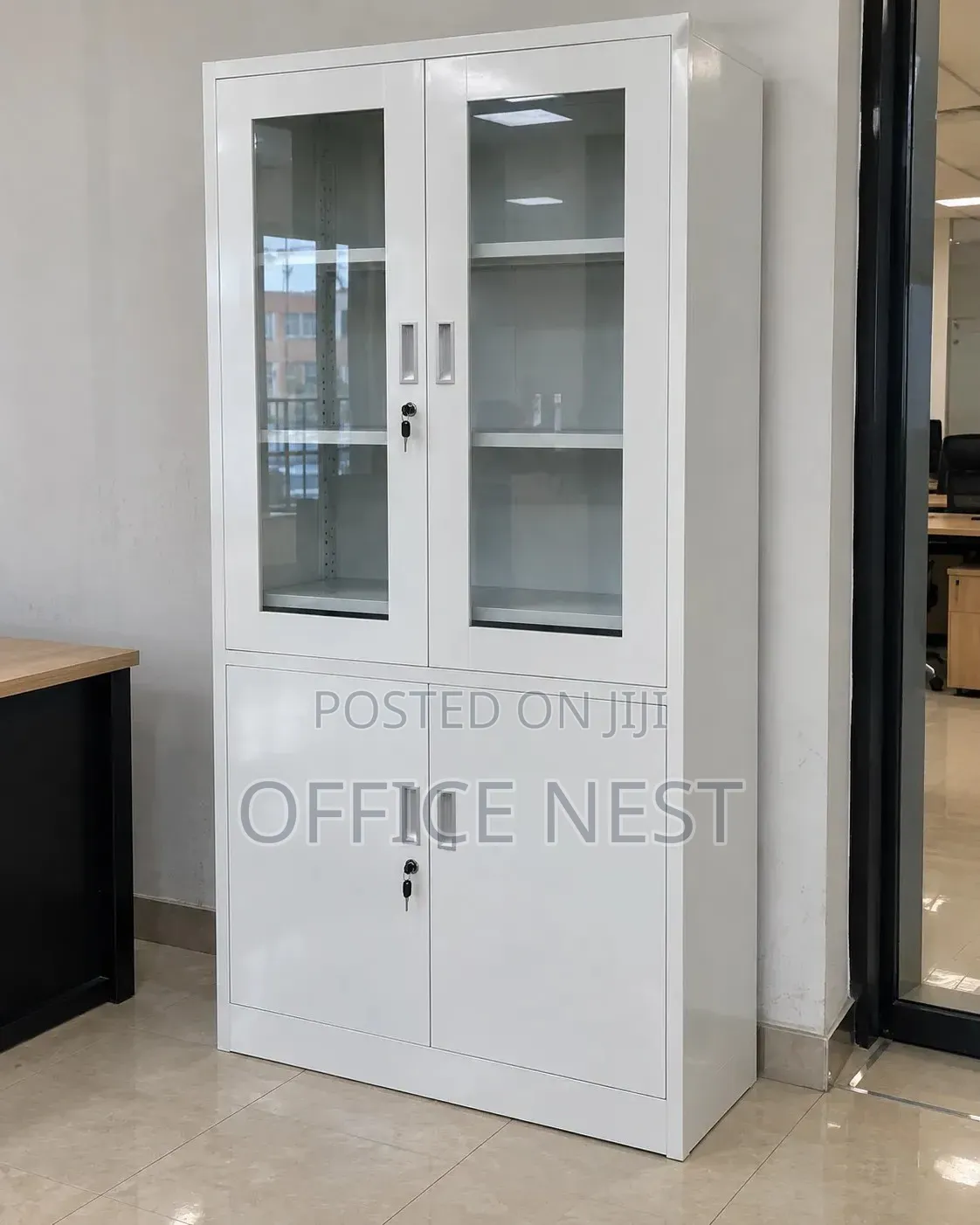 Office Storage Cabinet – Glass Door Filing & Display Cabinet.