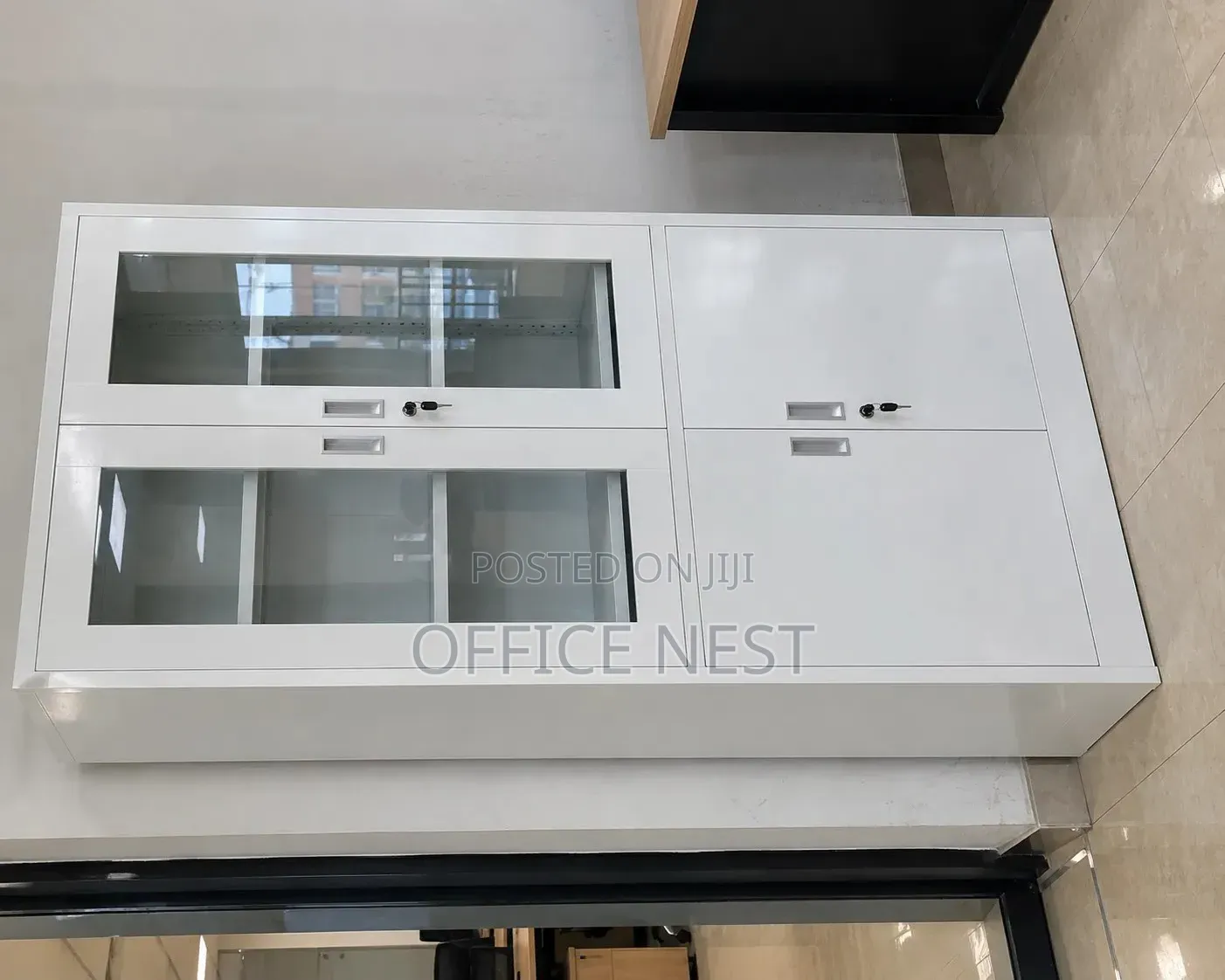 Office Storage Cabinet – Glass Door Filing & Display Cabinet.