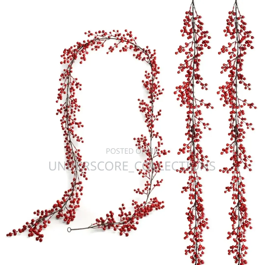 Artificial Red Berry Plants Christmas Garland