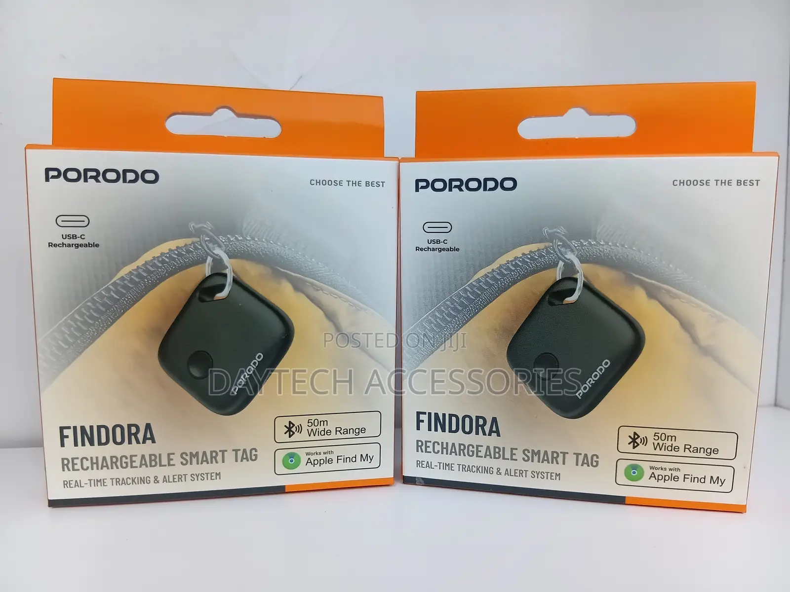 Porodo Findora Rechargeable Smart Tag With Tracking & Alert System.