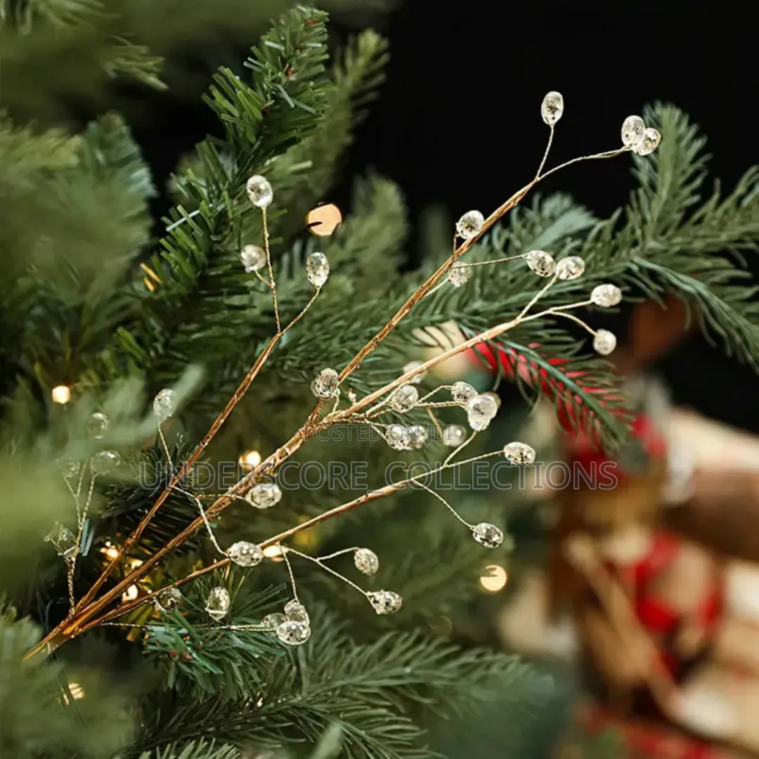 Christmas Decorations Crystal Bud Branches for Xmas DIY Crystal Flower