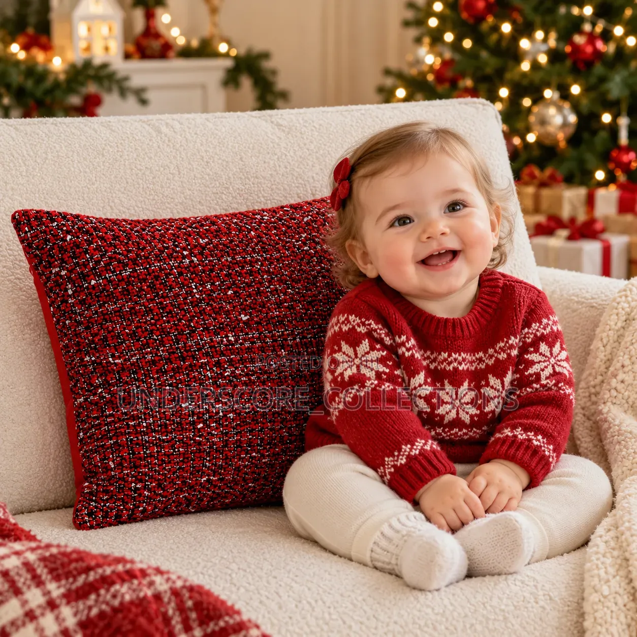 New Christmas Pillowcase Modern Simple Red Festive Cushion Cover
