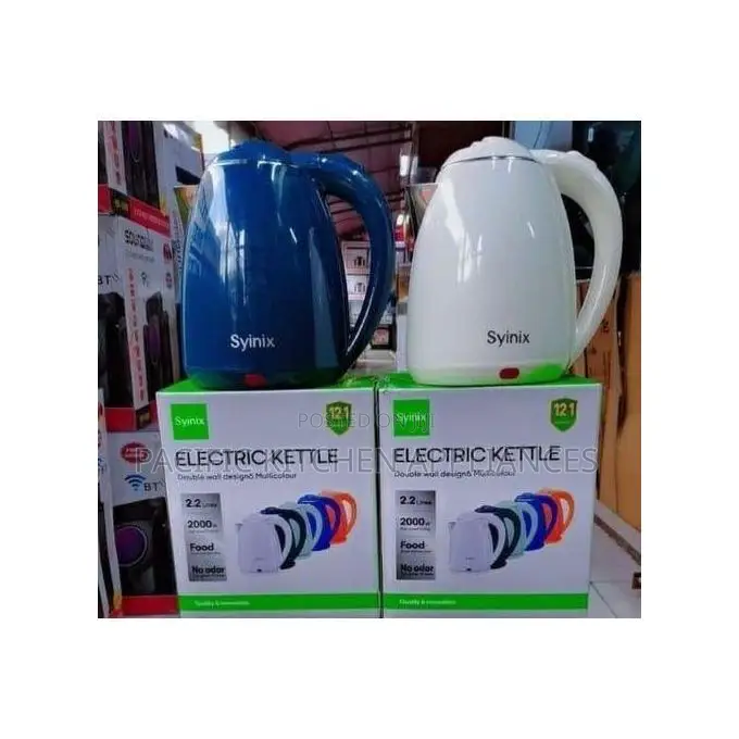 Synix 2.2ltrs Double Wall Design Stainless Steel Electric Kettle