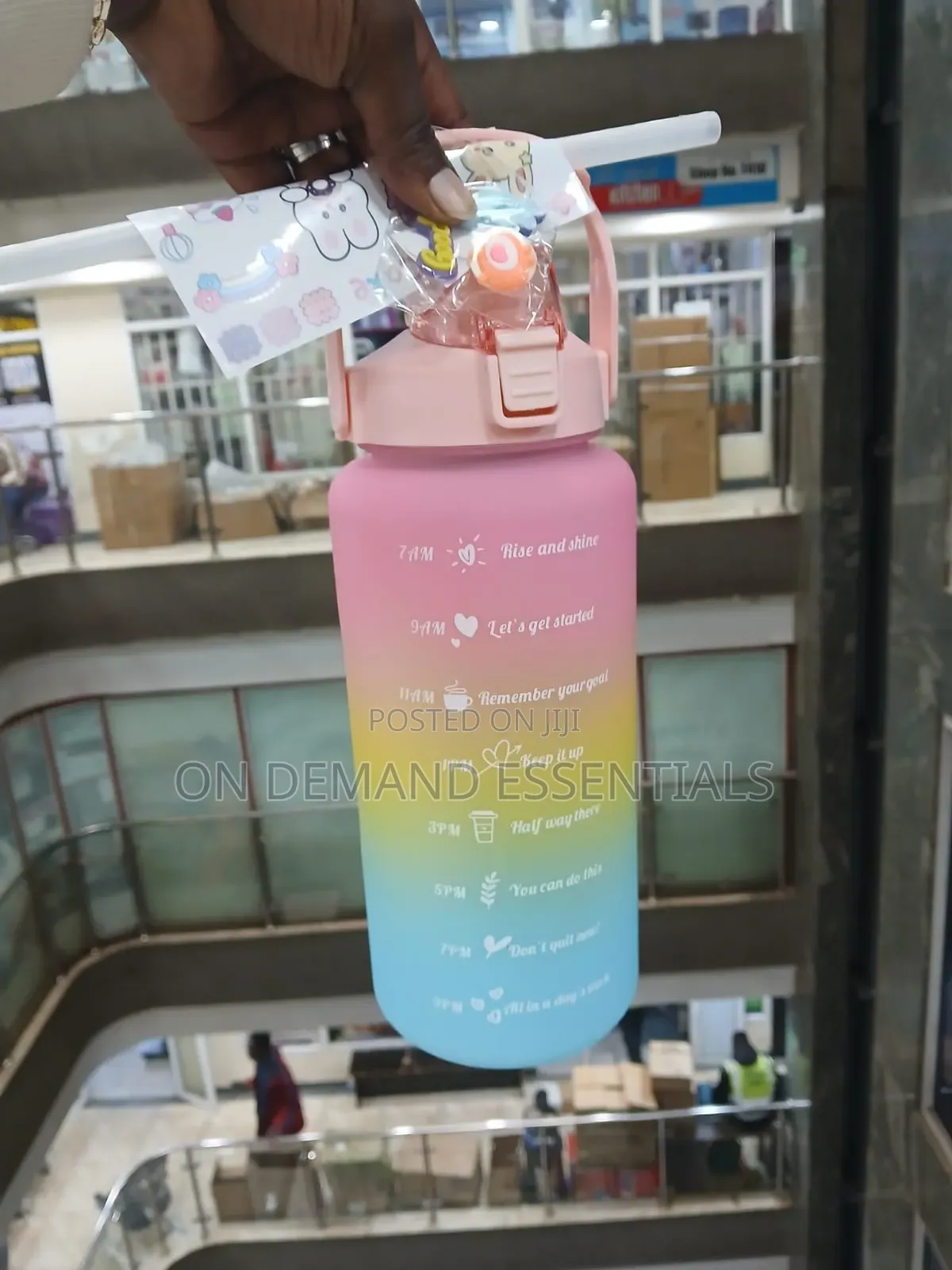 4 in 1 Motivational Water Bottles Capacity 2200ml+825ml+530ml+285ml
