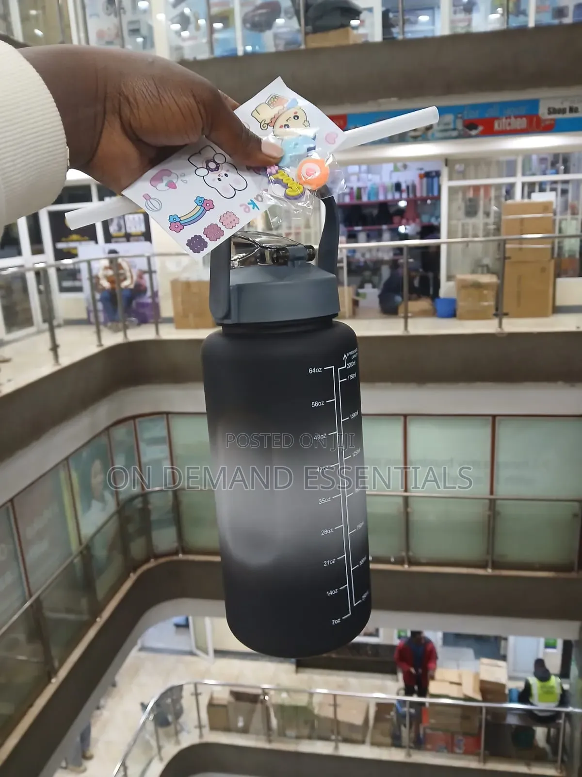 4 in 1 Motivational Water Bottles Capacity 2200ml+825ml+530ml+285ml