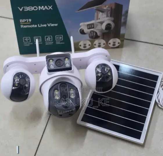 4g Sim Solar Powered CCTV Camera With Four Lens