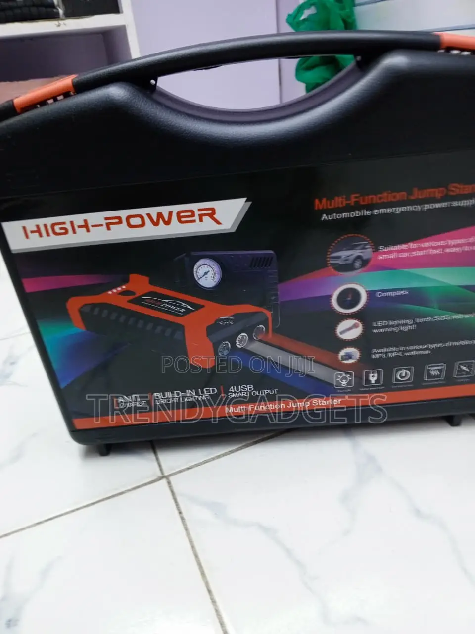 4-in-1 Emergency Car Jump Starter Kit With Tire Inflator