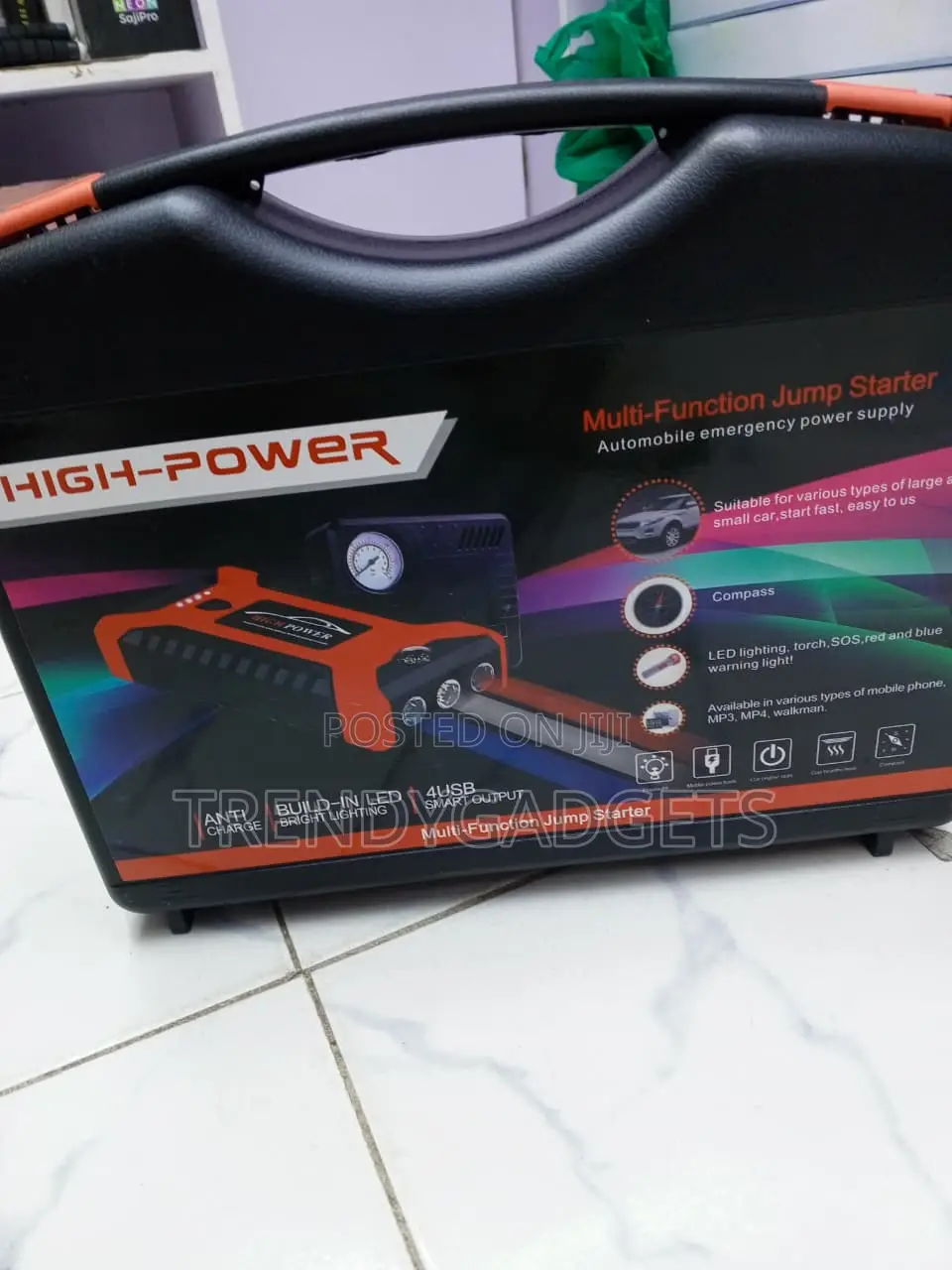 4-in-1 Emergency Car Jump Starter Kit With Tire Inflator