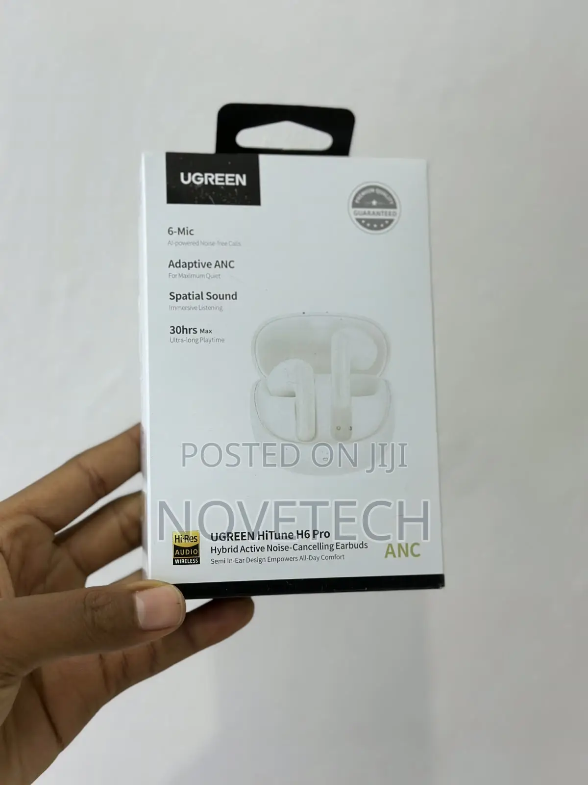 UGREEN HiTune H6 Pro Active Noise-Cancelling Earbuds White | WS203