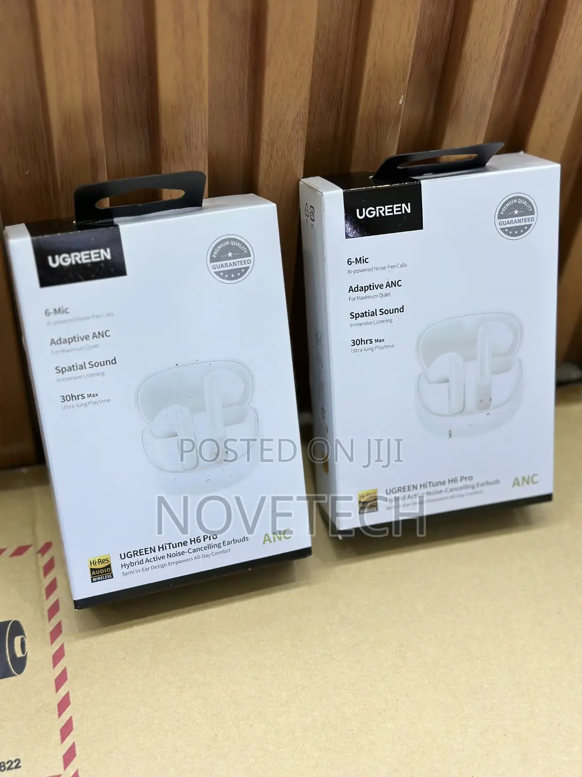 UGREEN HiTune H6 Pro Hybrid Active Noise-Cancelling Earbuds White
