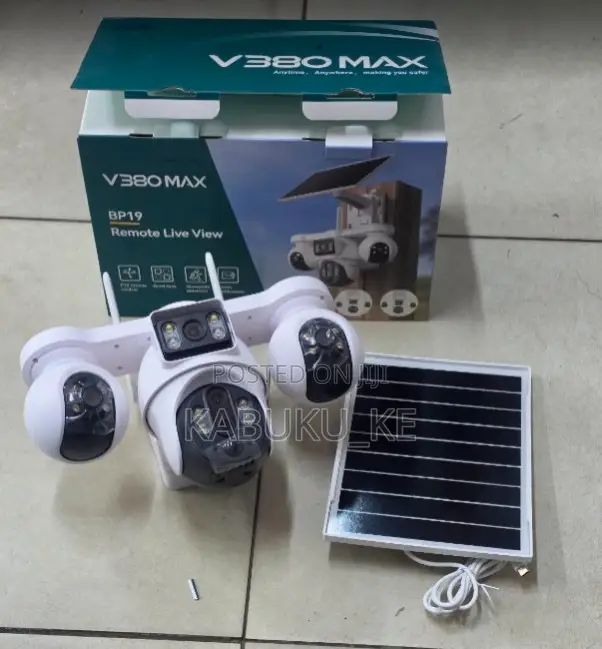 4g Solar Outdoor CCTV Camera With 4 Four Lens + Audio Recording