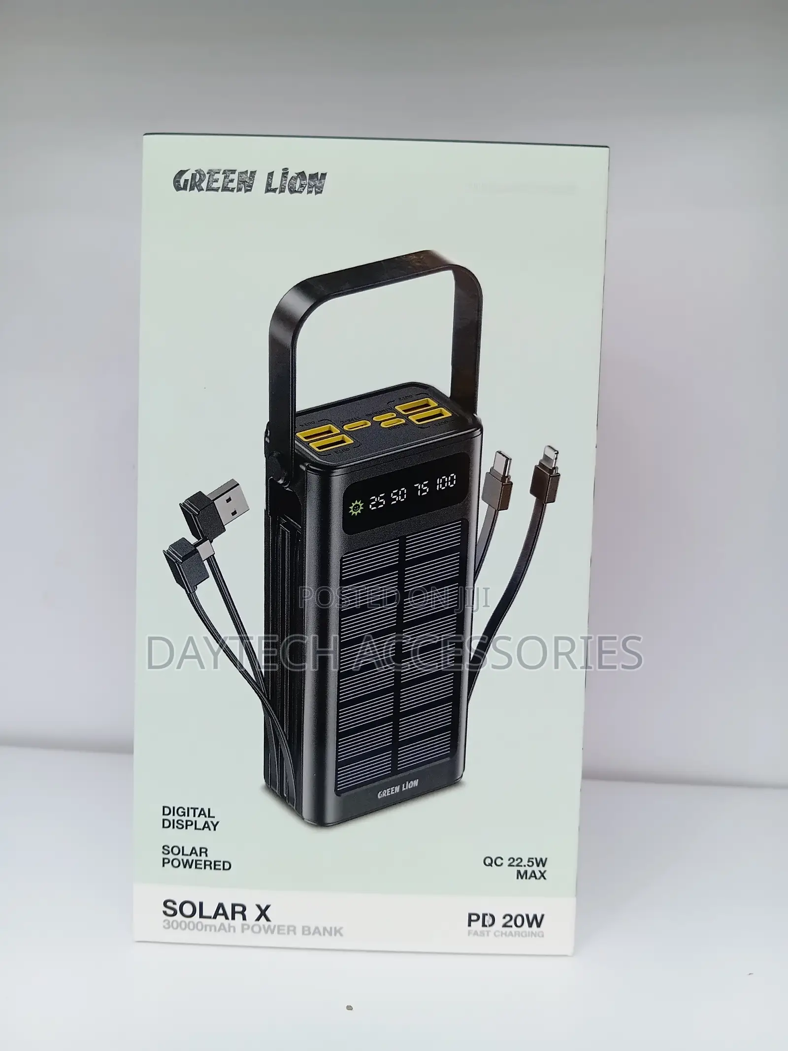Green Lion Solar X Power Bank (30000) Mah