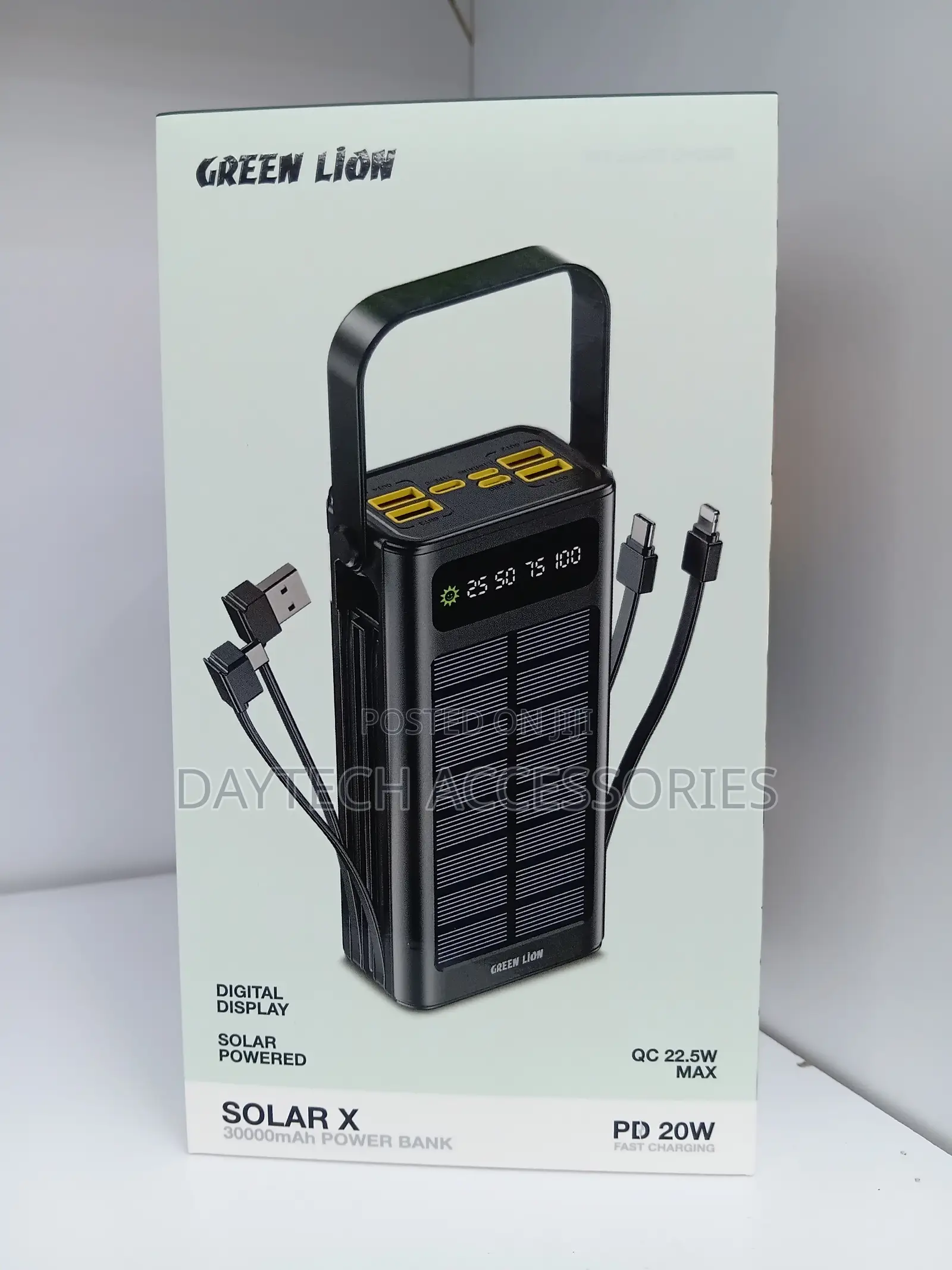 Green Lion Solar X Power Bank (30000) Mah