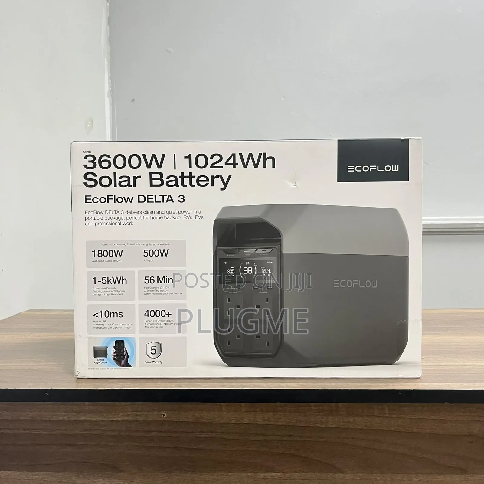 Ecoflow Delta 3 1800w/1024Wh Lithium Ion Solar Battery