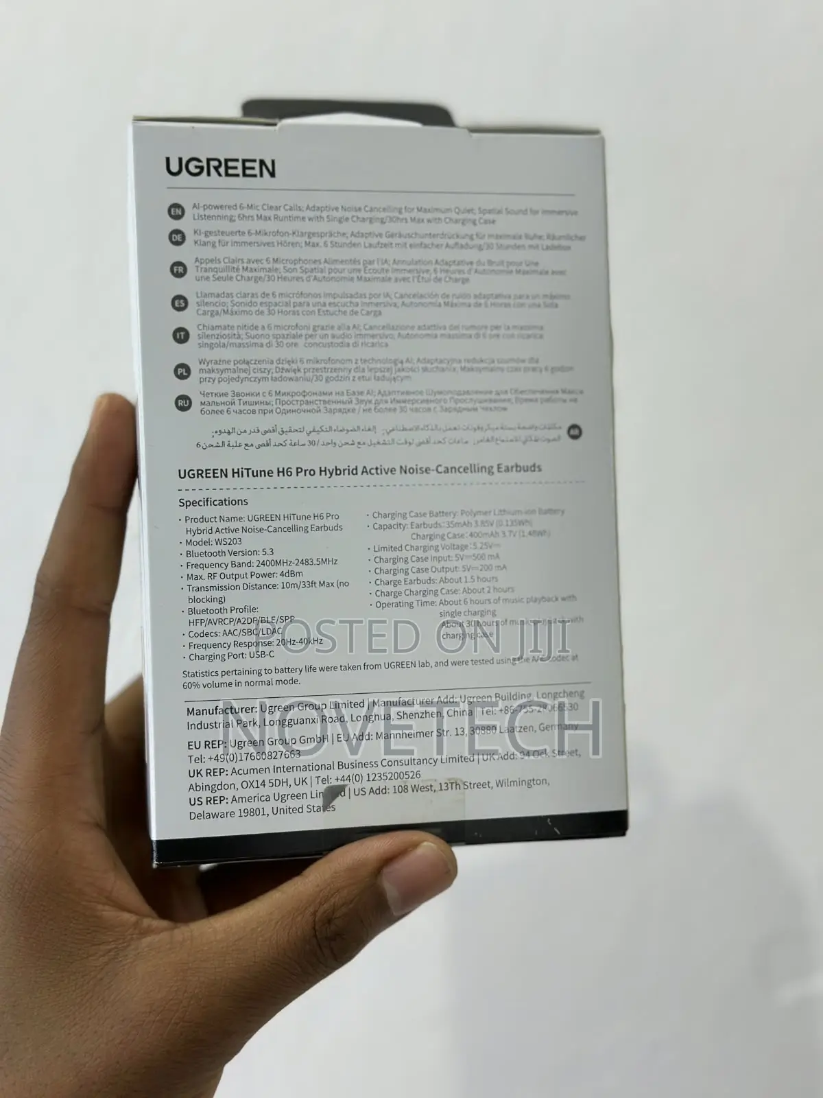 UGREEN WS203 HiTune H6 Pro | Active Noise-Cancelling Wireless Earbuds