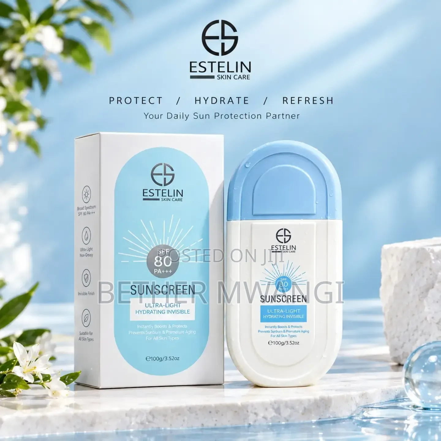 Estelin Ultra-Light Hydrating Invisible Sunscreen SPF80 PA+ in Kenya