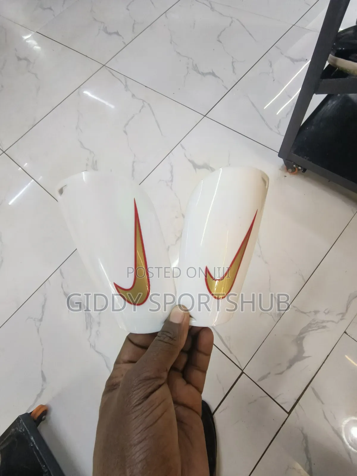 White Nike Shinguard