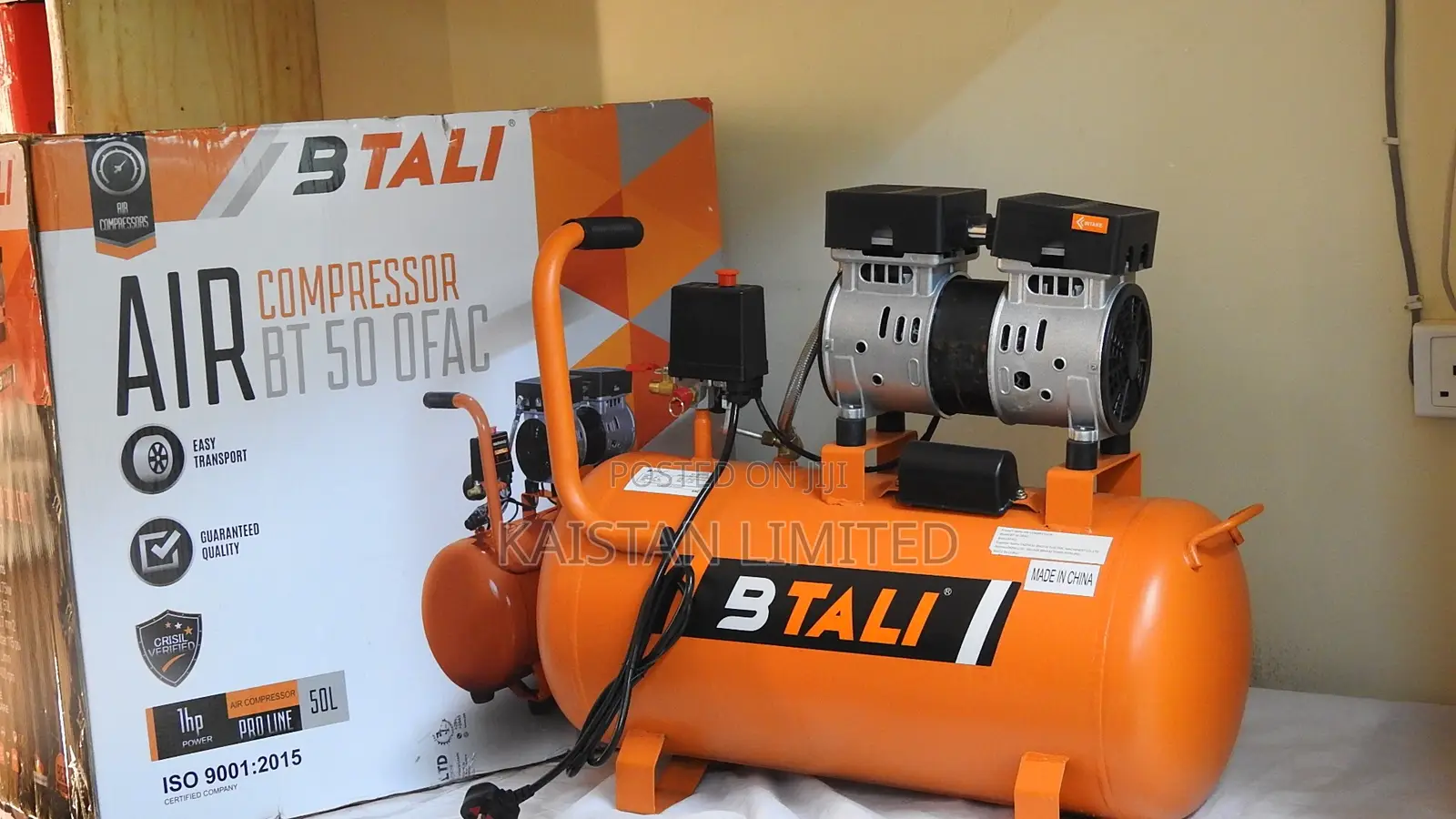 50l Oil Less / Silent Btali Air Compressor/50l Air Silent Compressor