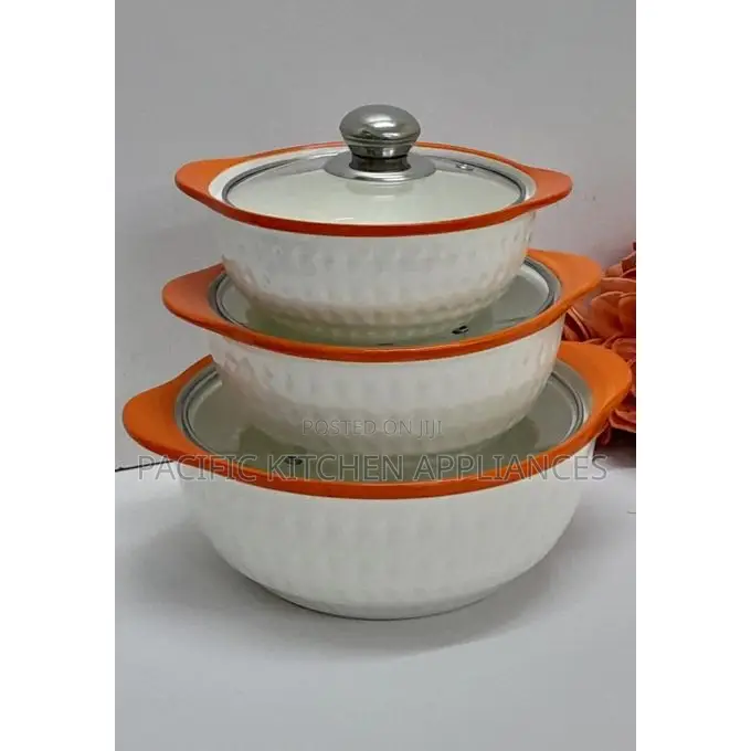 3pcs Soup Pot Set – Stainless Steel Cooking Pot Set With Lid