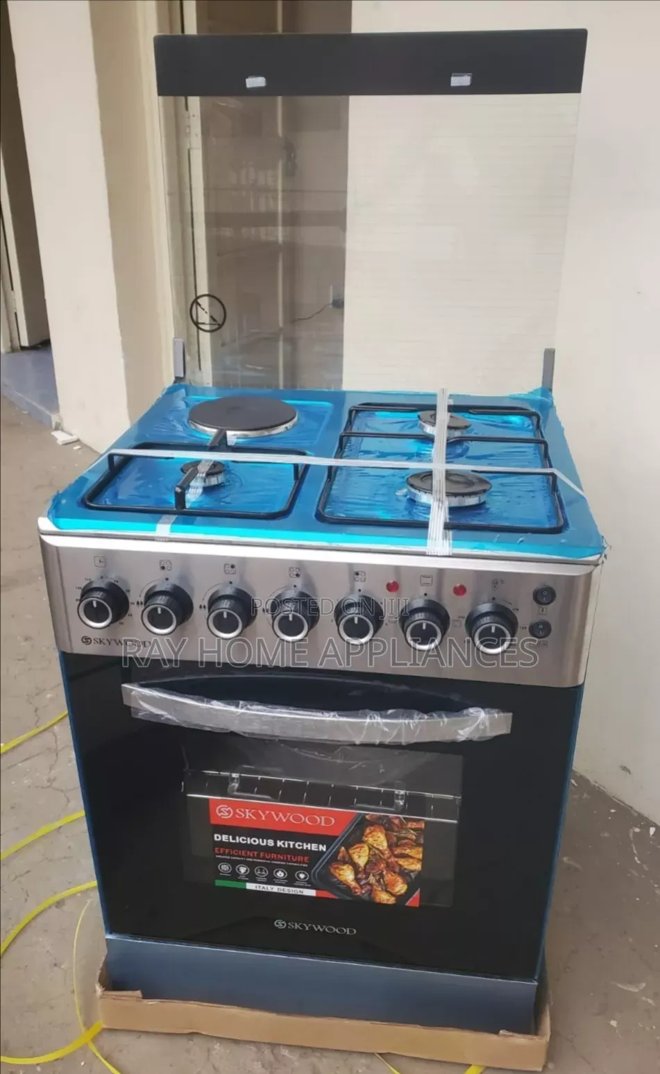 60*60cm Skywood 3g+1electric Plate Standing Cooker With Electric Oven