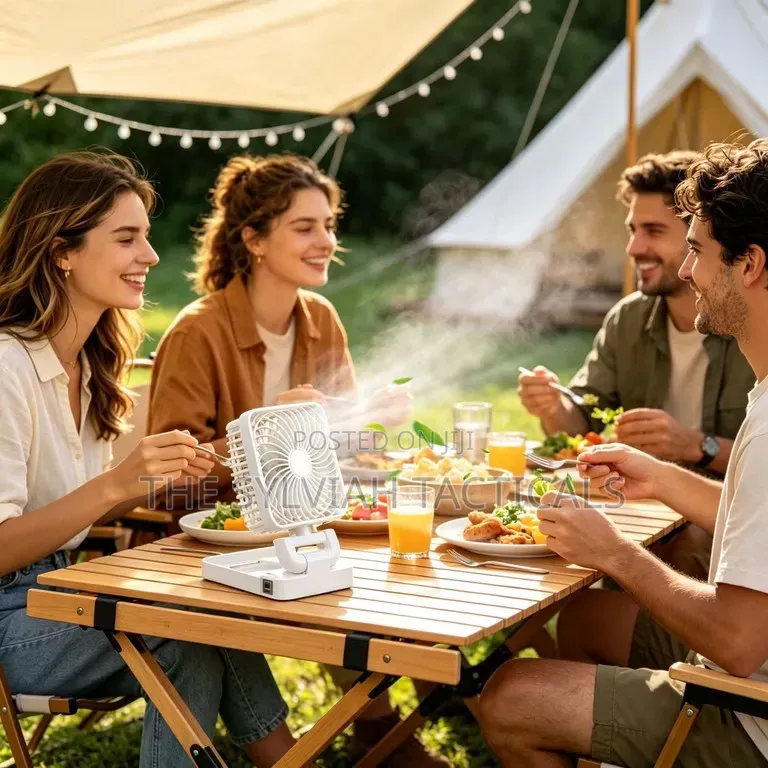 *Portable Solar Rechargeable Mini Table Solar Powered Ventilator