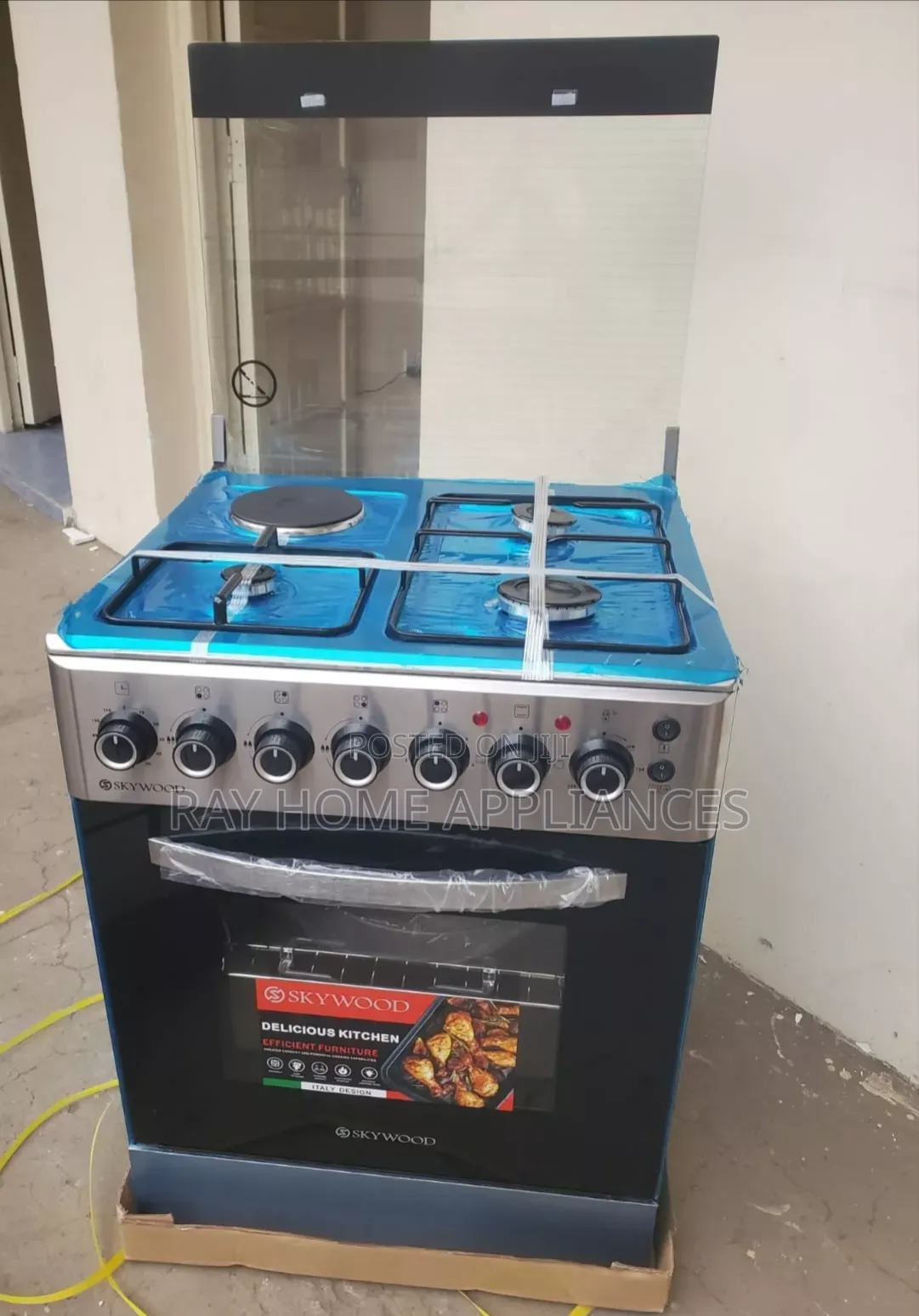 50*55cm Skywood 3g+1e Standing Cooker With Electric Oven Timer