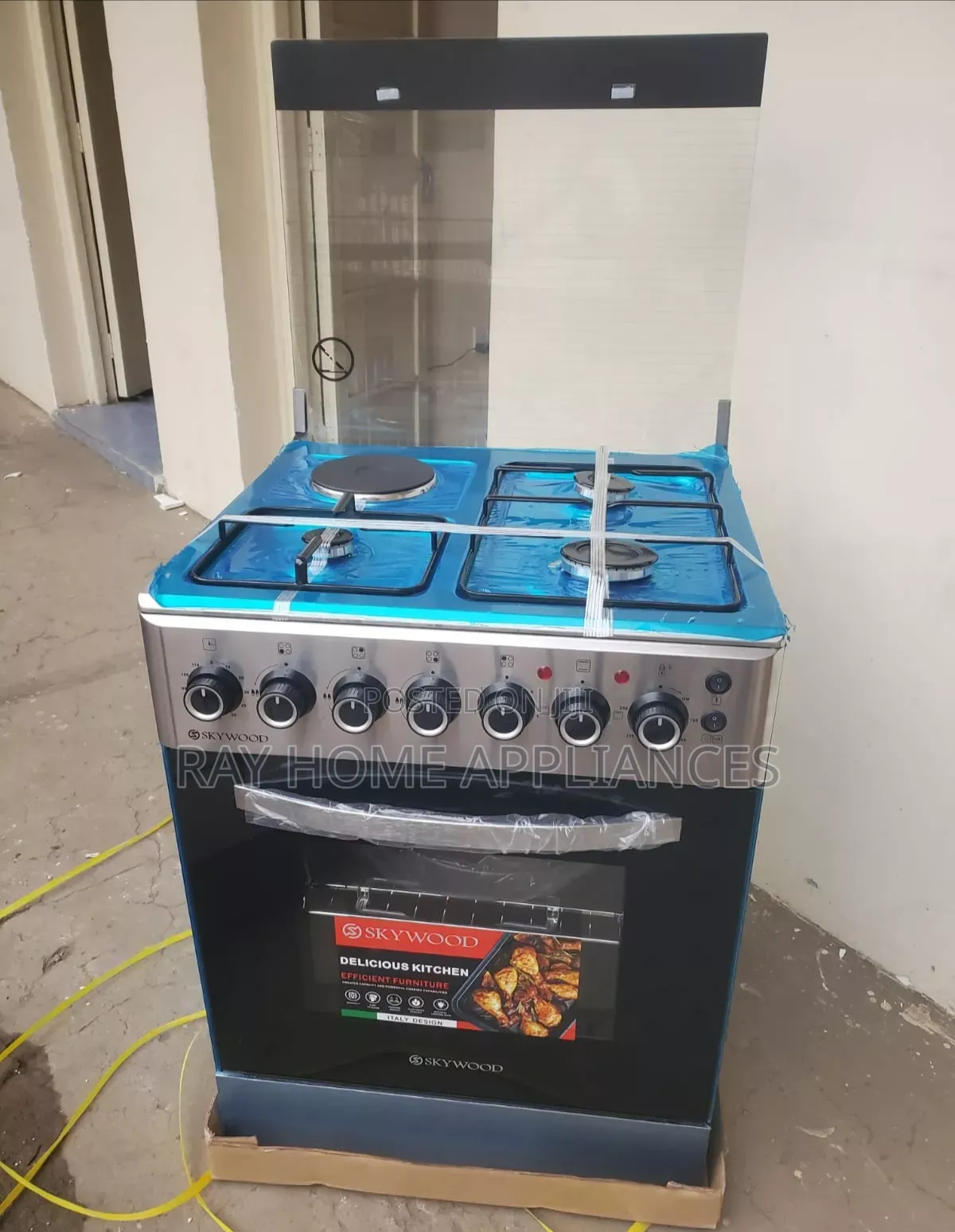 50*55cm Skywood 3g+1e Standing Cooker With Electric Oven Timer
