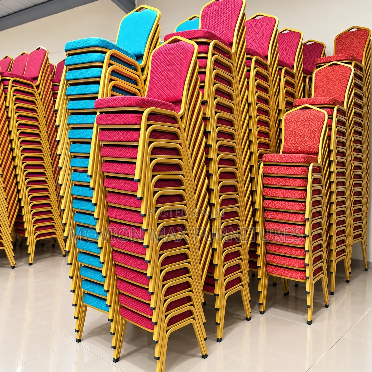 Elegant Gold Frame Banquet Chairs – Stacking Event Chairs