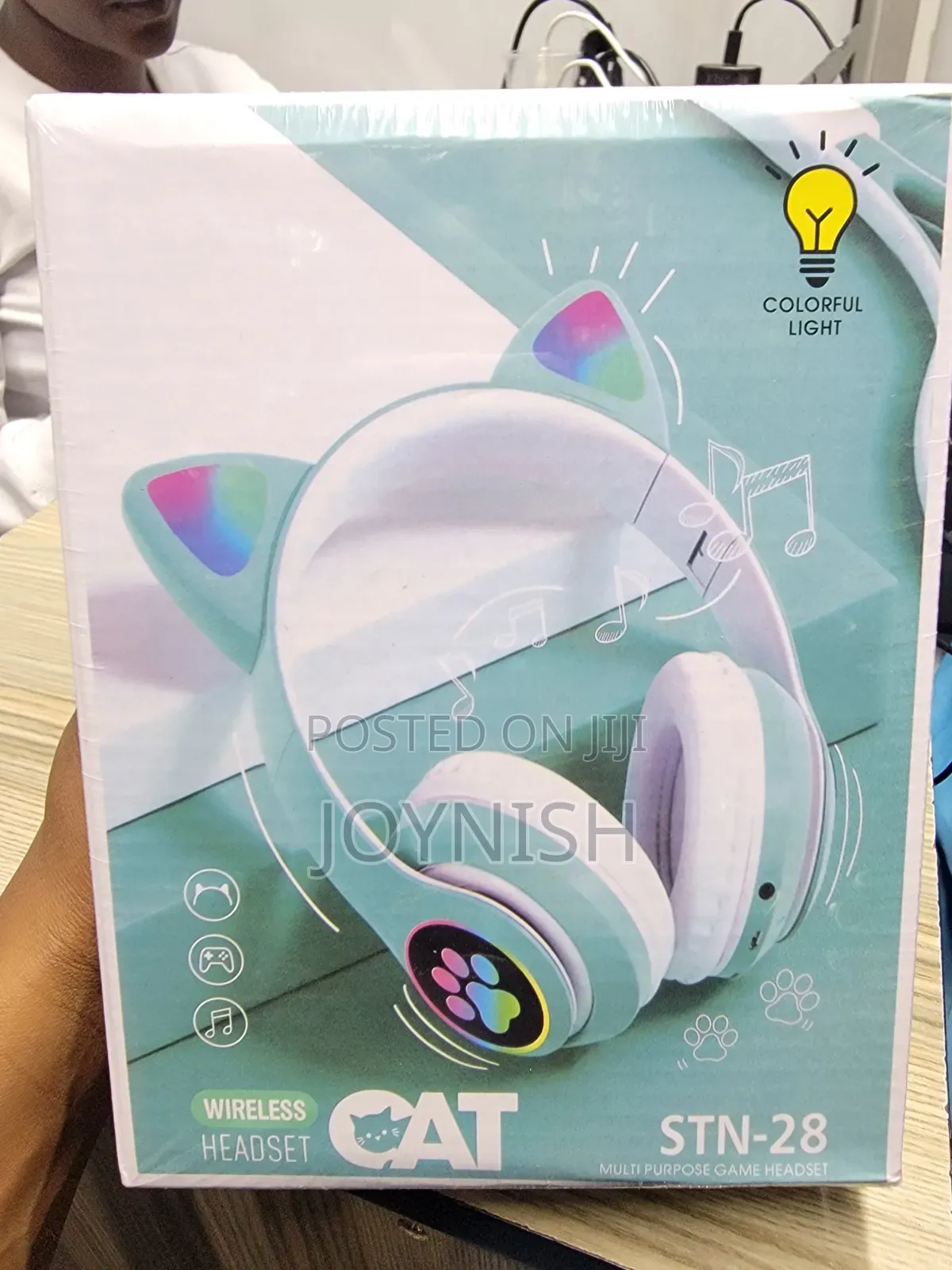 New Wireless Cat Ear Headphones Green