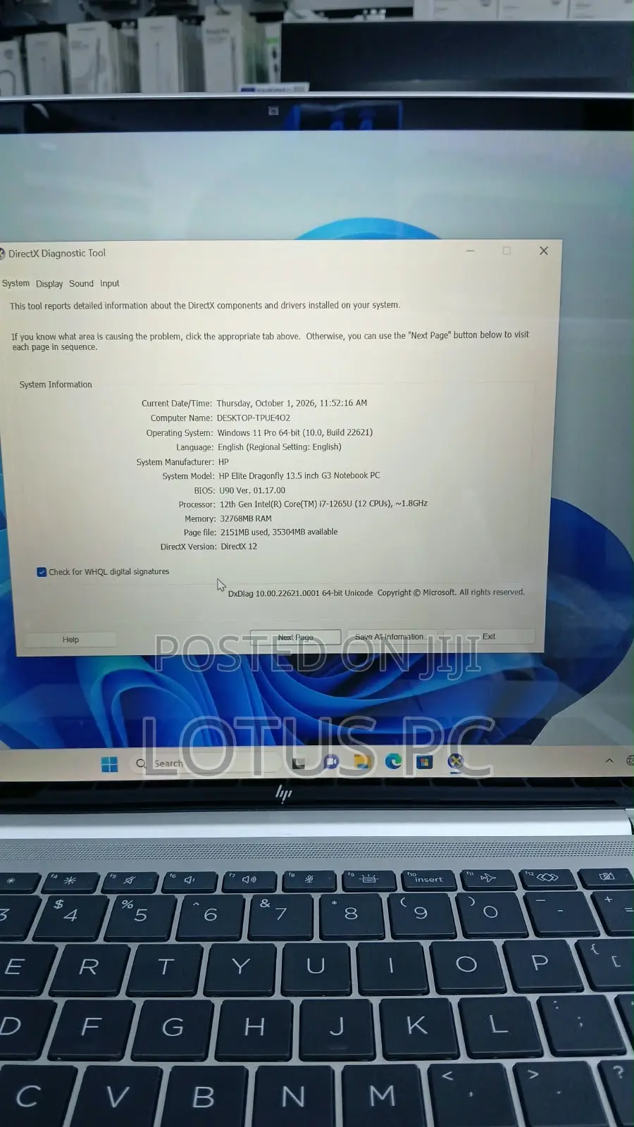 Laptop HP Dragonfly G3 32GB Intel Core i7 SSD 512GB