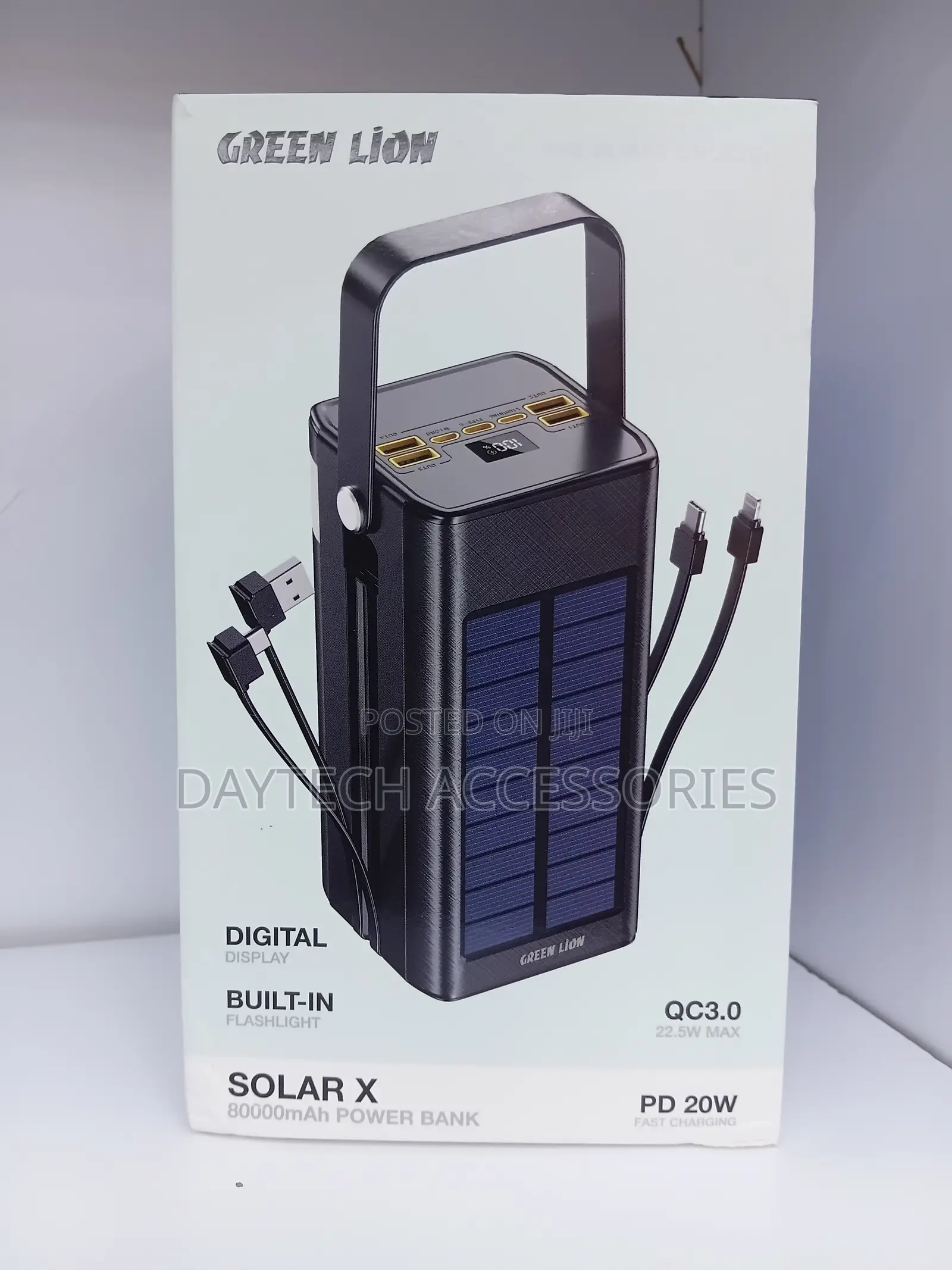 The Green Lion Solar X 80000mAh Power Bank,