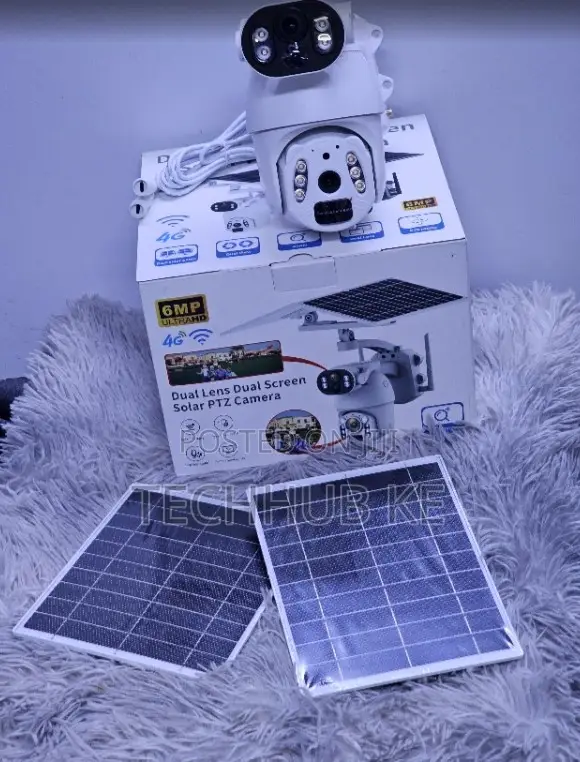 Outdoor Full HD 360 4g PTZ Solar CCTV Camera 6MP 2 Lens Camera