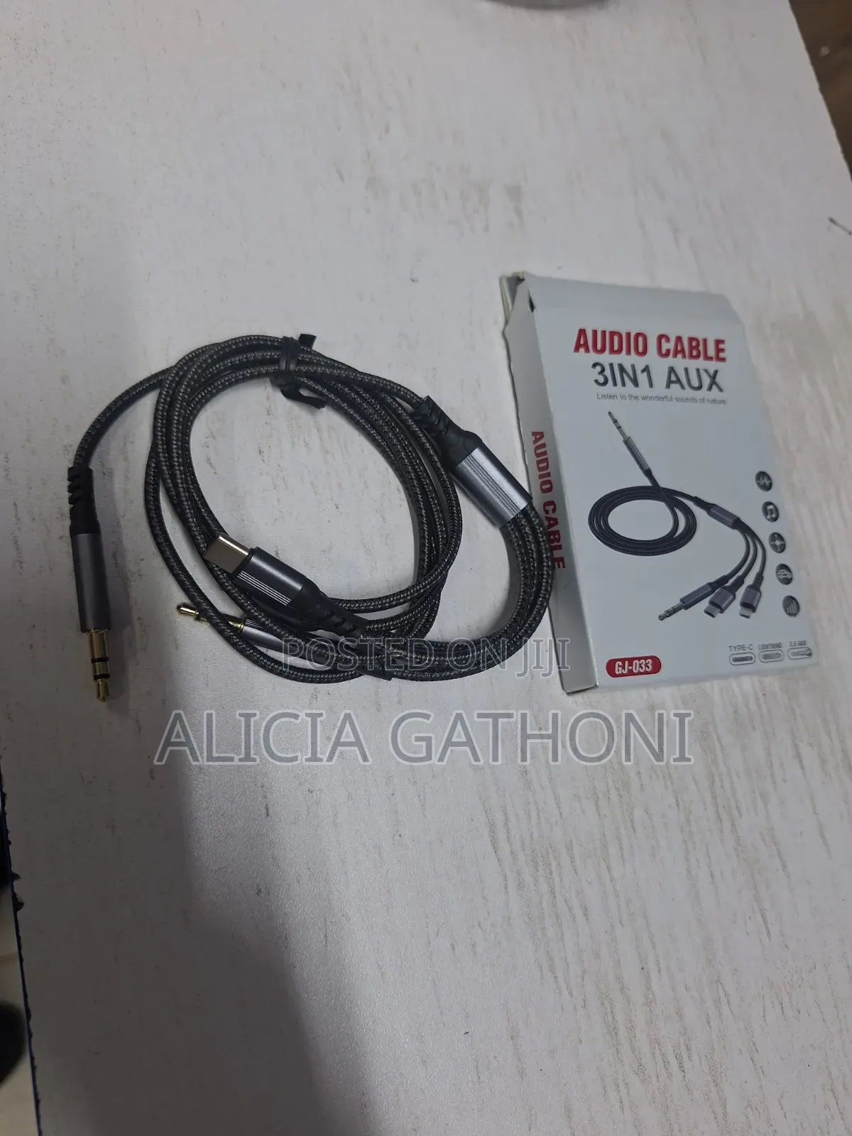 3IN1 3.5 Aux to 3.5mm/Ios/Type C Cable