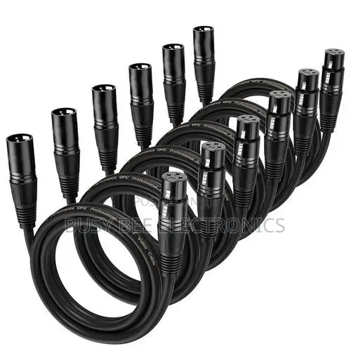 XLR Cables 3ft 6 Pack, XLR Microphone Cable, 3-Pin Professional Male T