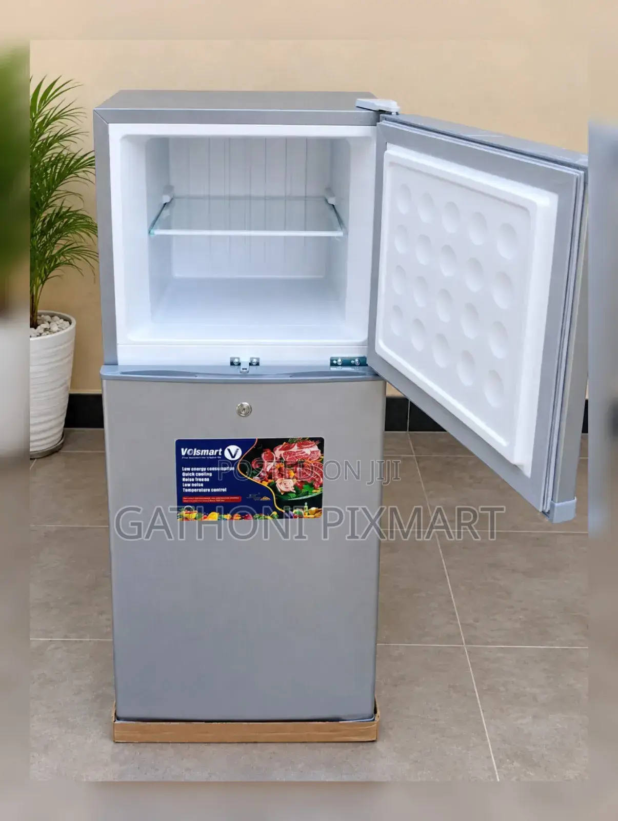 Volsmart 138L Double Door Refrigerator With Top Freezer