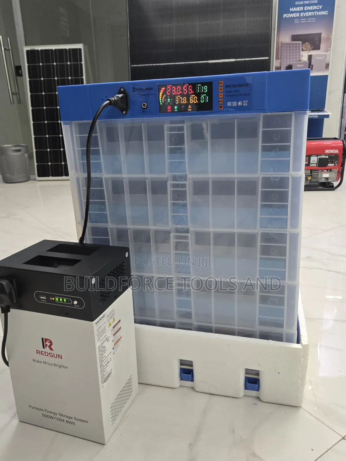 320-Egg AC/DC Incubator & Redsun 500W Portable Power Station Bundle