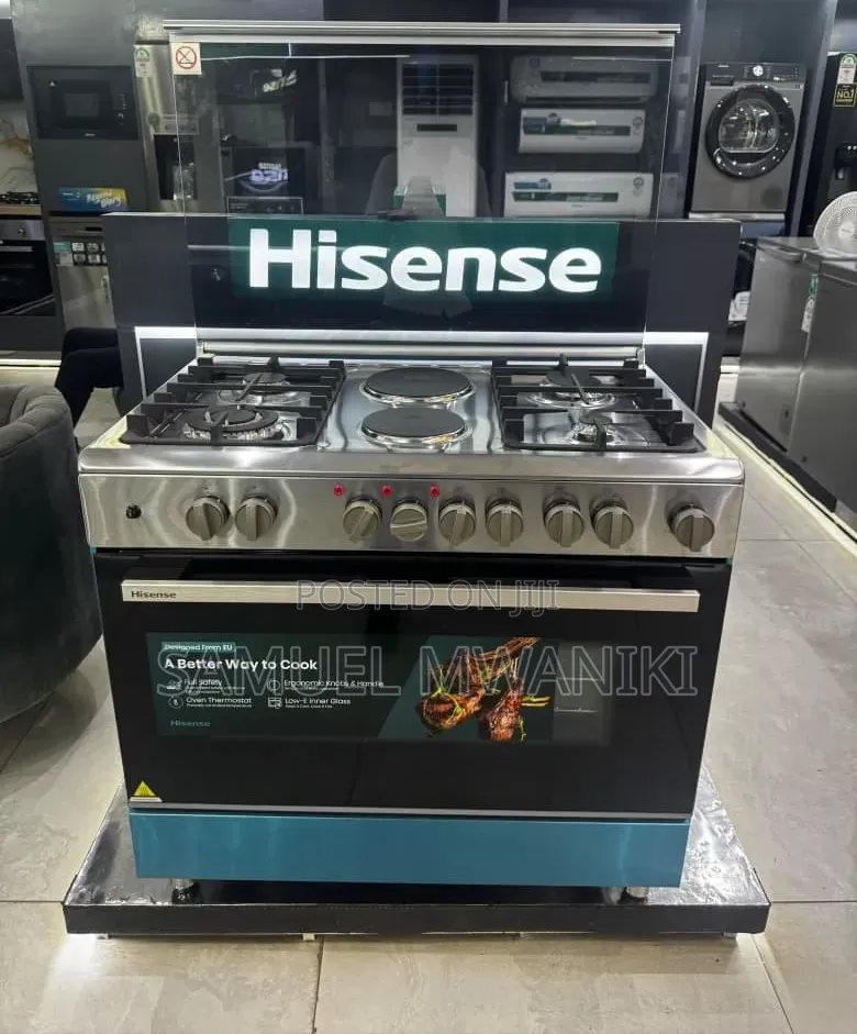 Hisense 60x90cm 4 Gas Plus 2 Electric Hotplates Cooker HF942GEES