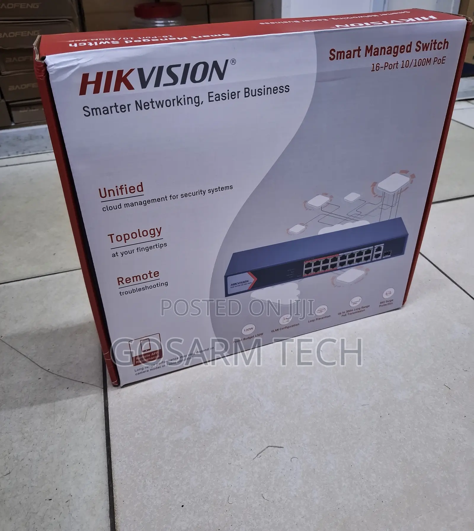 Hikvision DS-3E1318P-EI/M 16-Port PoE Switch 100Mbps PoEGigabit Uplink