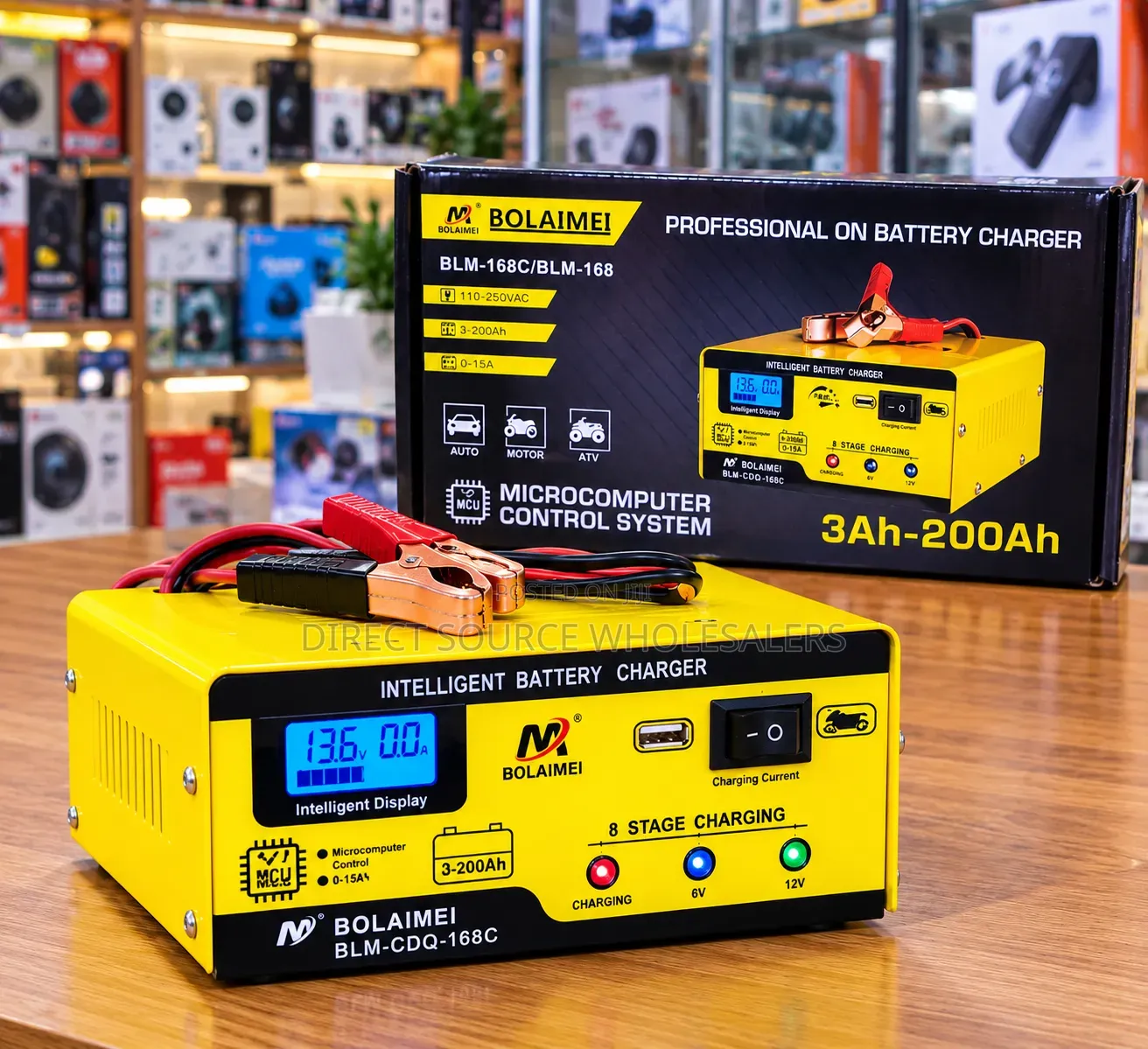 Multi-Stage Intelligent Battery Charger 3Ah-200Ah BLM-168