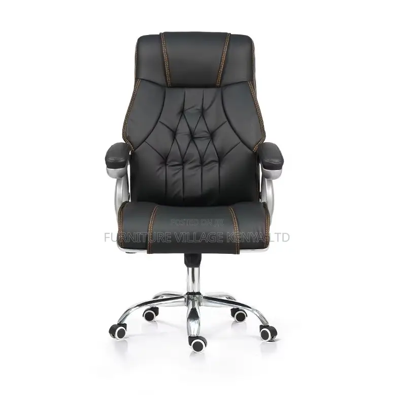 Office Chair; Adjustable Leather Swivel Home/Office Computer Chair