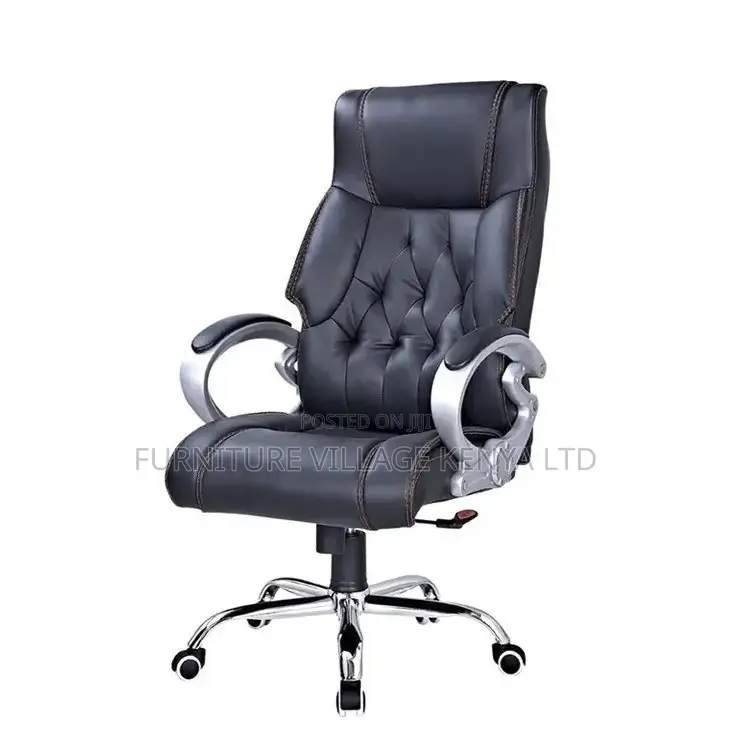 Office Chair; Adjustable Leather Swivel Home/Office Computer Chair