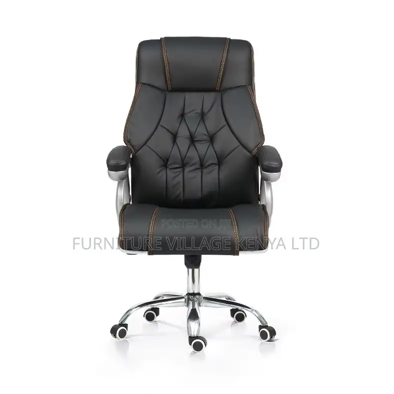 Office Chair; Adjustable Leather Swivel Home/Office Computer Chair